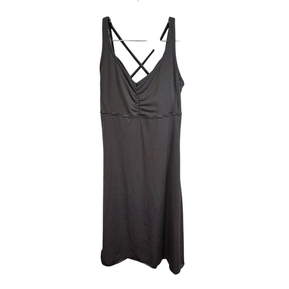 Prana Rebecca dress in a black pinstripe pattern Size M